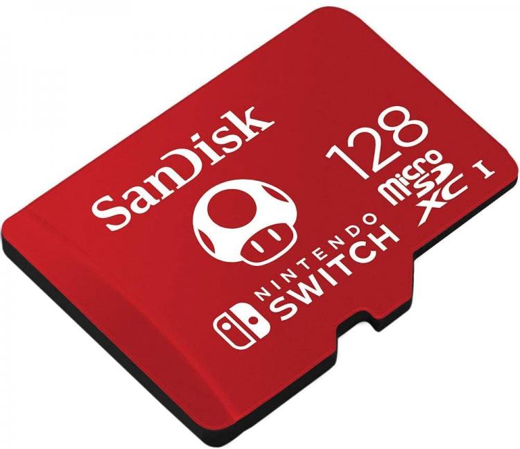 Nintendo Switch SanDisk microSDXC 128GB Micro-SD-Karte offiziell Mario