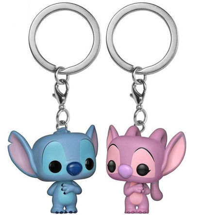 Funko Pocket Pop! Schlüsselanhänger – Disney Lilo & Stitch (2er-Pack) Stitch & Angel Figur