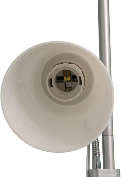 Lampada Piantana Led Da Terra 2 Luci E27 Braccio Flessibile Lettura Divano D23-N