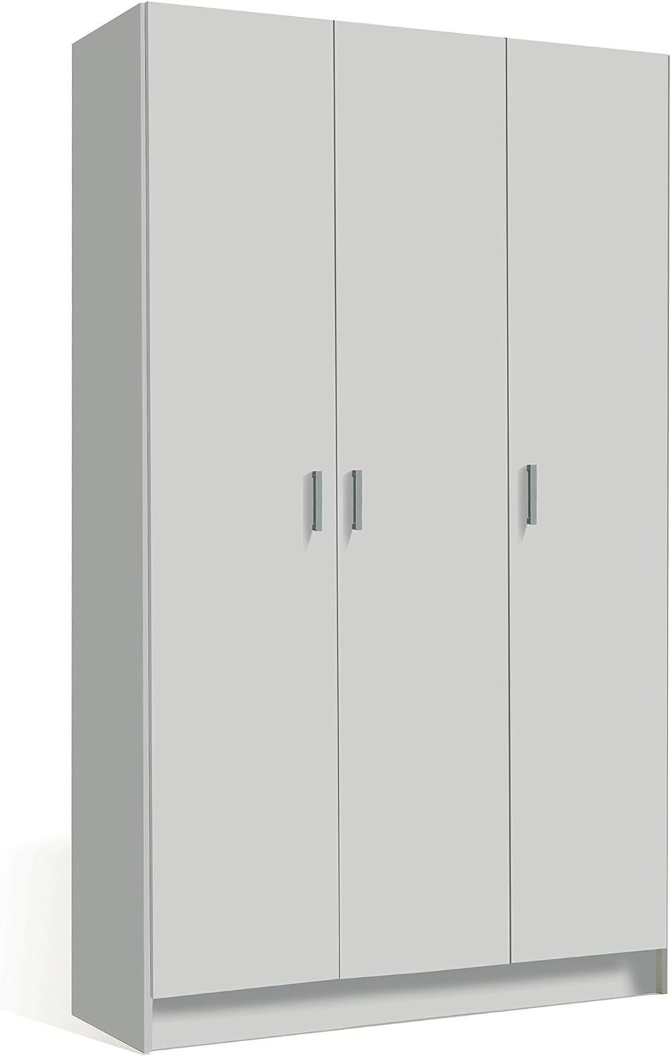 Besenschrank 3 Türen B109xH180xT37 aus Melamin Weiß