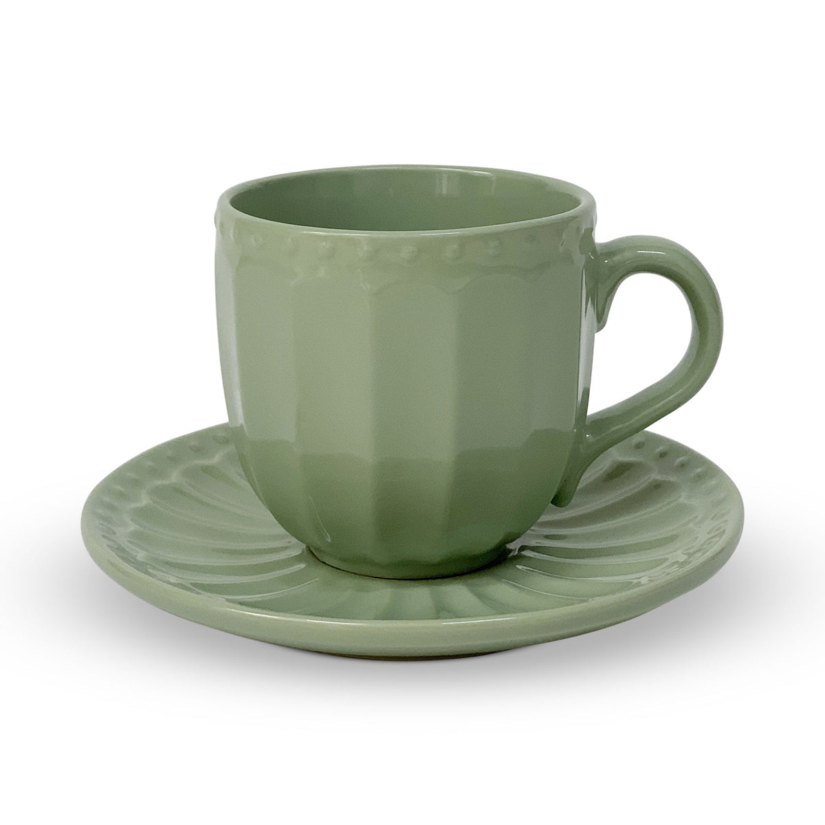 Nuvole di Stoffa Sunday Retro Porcelain Mug and Saucer 310ml 6203