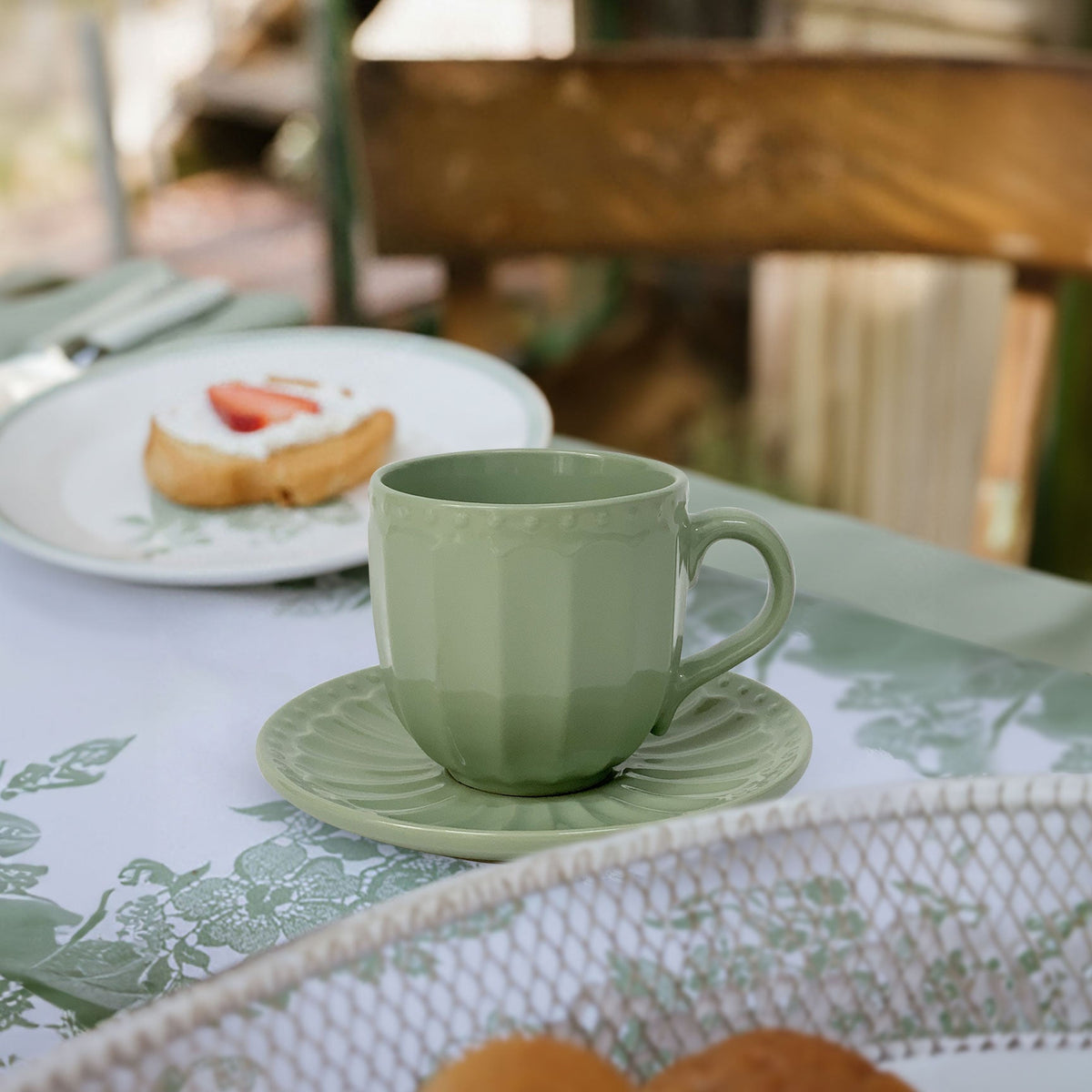 Nuvole di Stoffa Sunday Retro Porcelain Mug and Saucer 310ml 6203