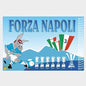 GIANT FLAG NAPOLI FAN 100% ITALIAN CHAMPIONS EYELET FOR POLE 142X95 cm