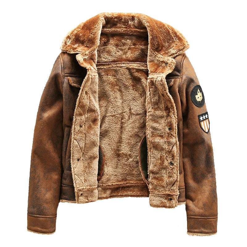 Giubbotto uomo in pelle Military