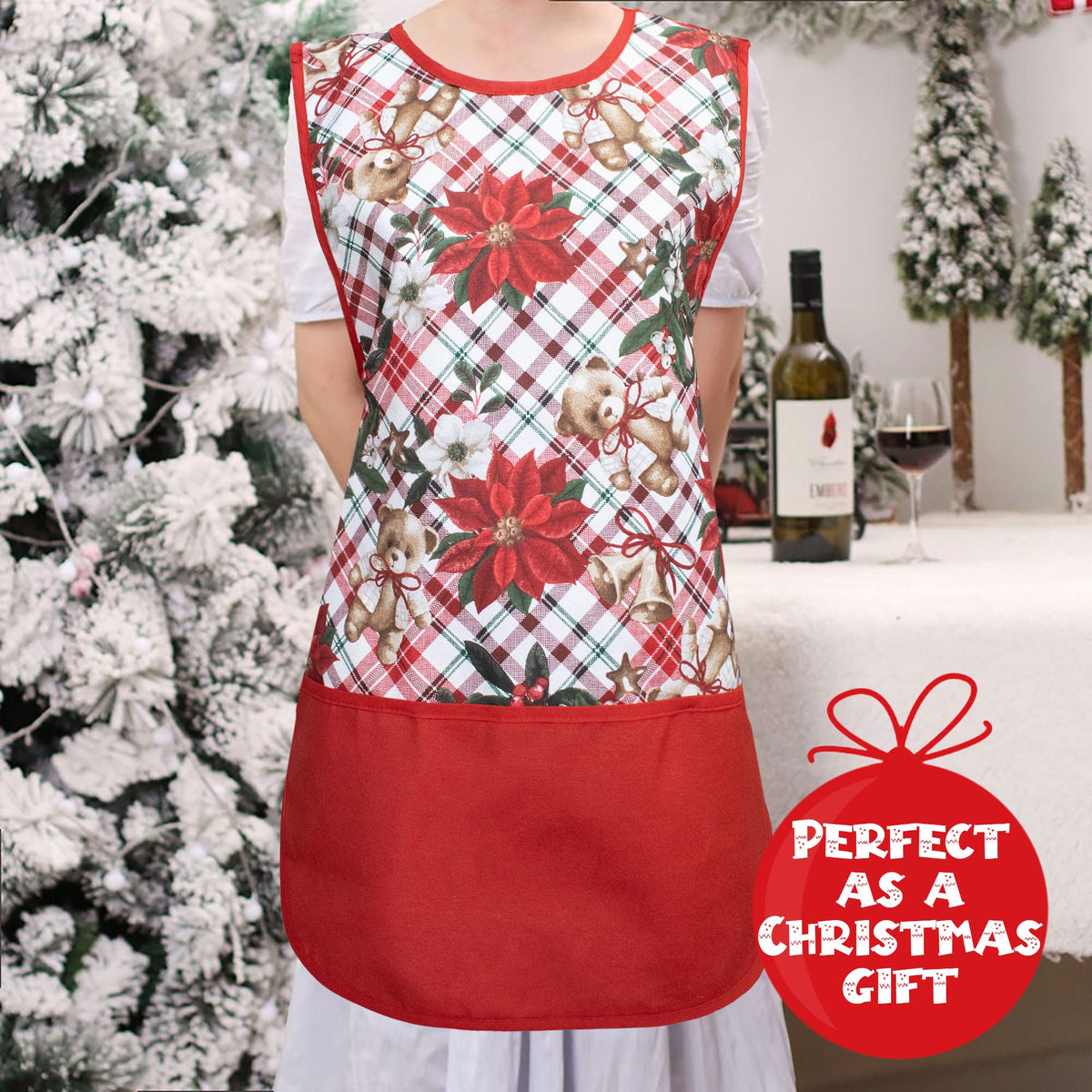Grembiule da cucina Natalizio Casacca 100% Cotone Idea regalo Natale 6459