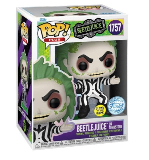 Funko Pop! Plus - Beetlejuice (1757) Beetlejuice auf Grabstein Special Glow 9cm