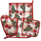 Set Guantone, presina e strofinaccio da forno natalizi Idea Regalo Natale 6484