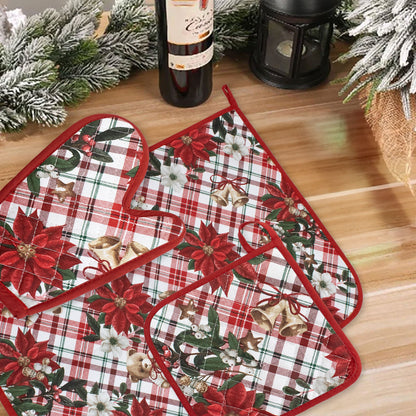 Set Guantone, presina e strofinaccio da forno natalizi Idea Regalo Natale 6484