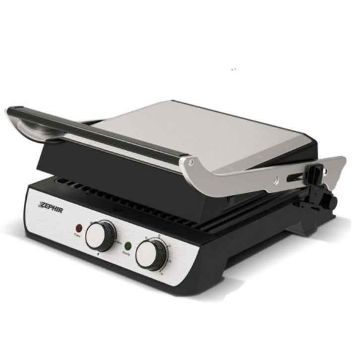 Zephir Bistecchiera 180° Öffnung Elektrogrill für Sandwiches Toaster Timer