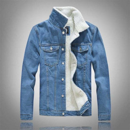 Giacca jeans felpata uomo di cotone