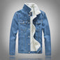 Men's fleece-lined denim jacket