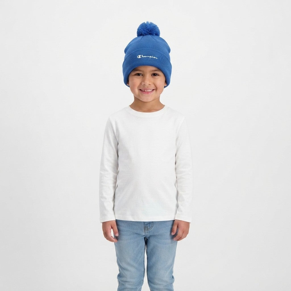 Champion Beanie Cap 806452 BS230 Berretto con Pompon Unisex Azzurro
