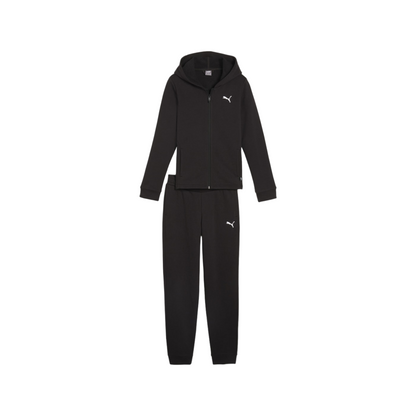 Puma tuta da bambina con cappuccio e cerniera intera 673586-01 nero
