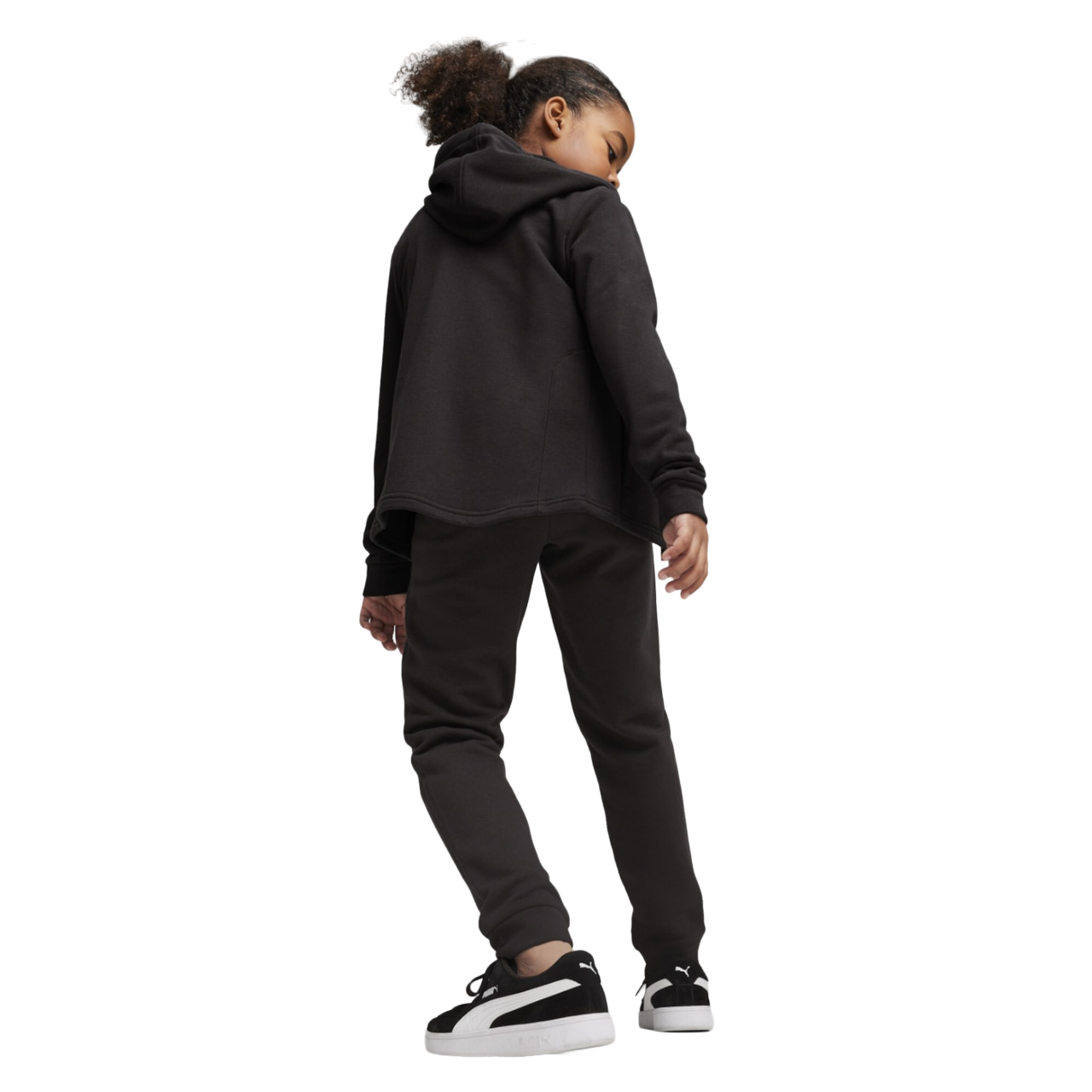 Puma tuta da bambina con cappuccio e cerniera intera 673586-01 nero