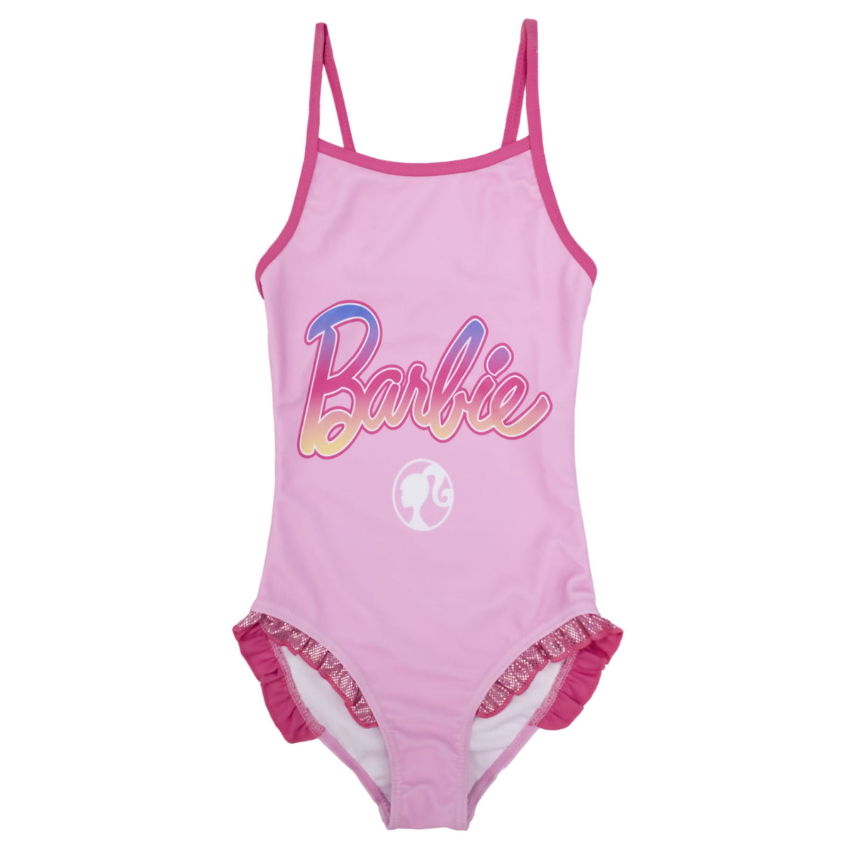 Costume da bagno intero Mattel Barbie bambina 1 pezzo con volant mare 6773