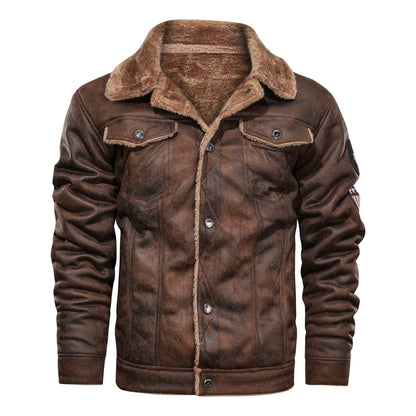 Giubbotto uomo in pelle Military