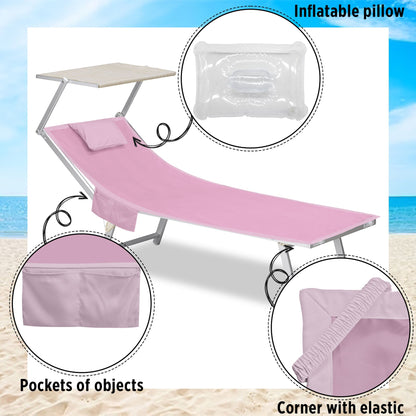 Telo mare microfibra coprilettino con elastici tasche e cuscino gonfiabile 6800
