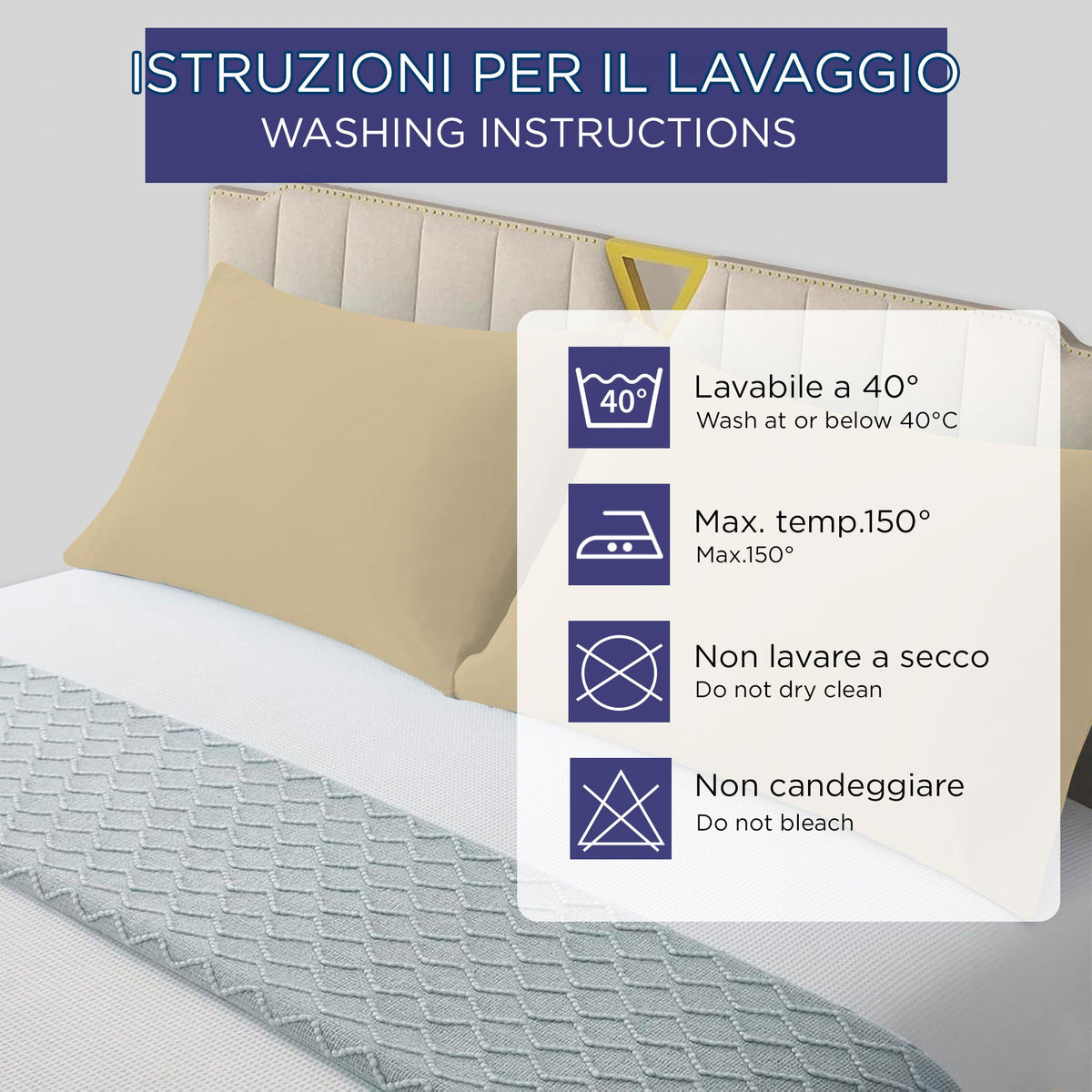 Pair of plain pillowcases 6860