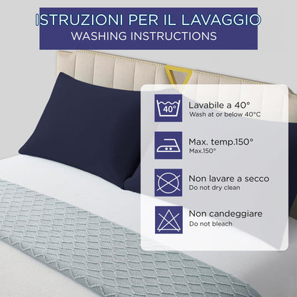 Pair of plain pillowcases 6860