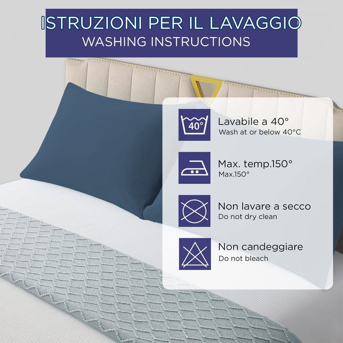 Pair of plain pillowcases 6860