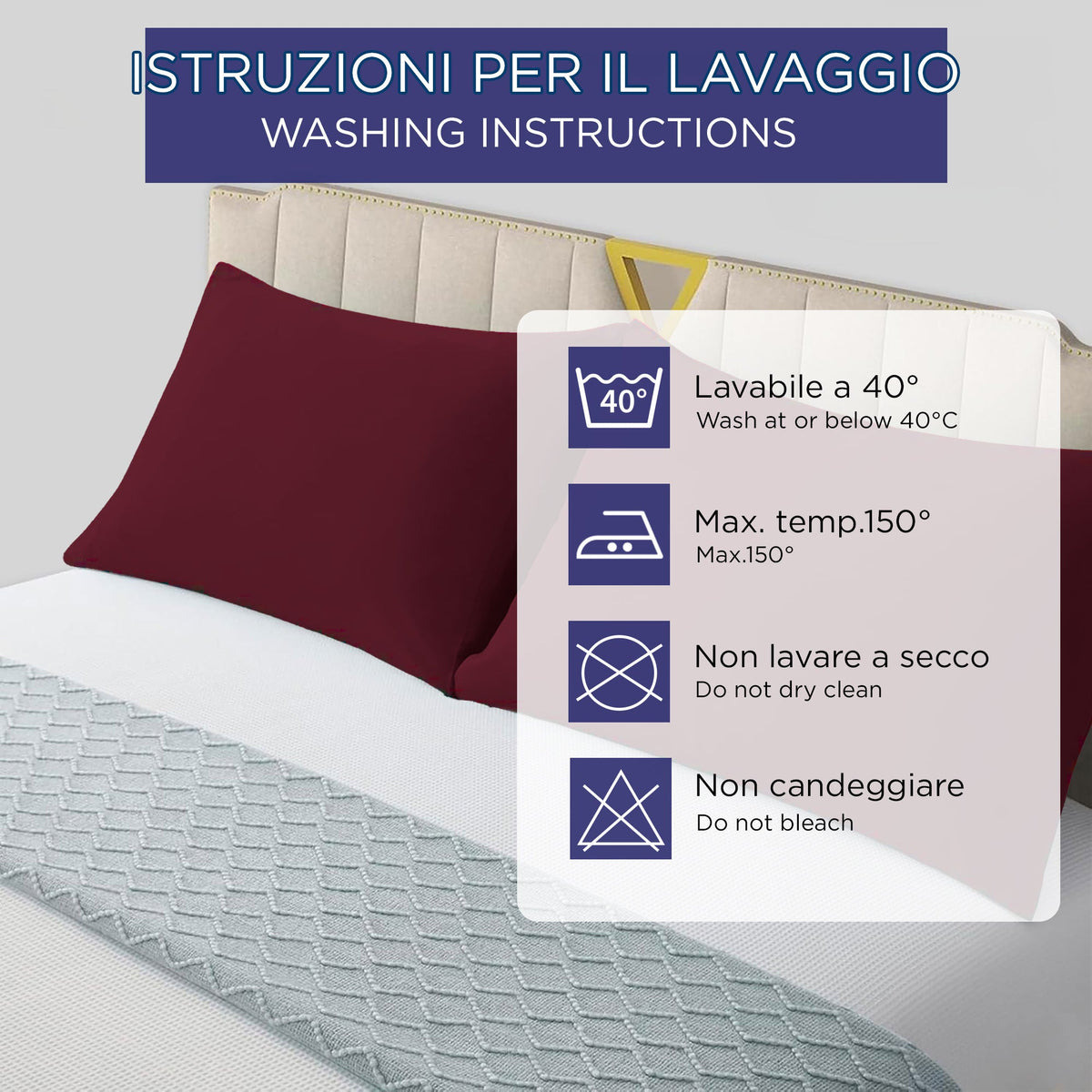 Pair of plain pillowcases 6860