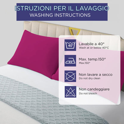 Pair of plain pillowcases 6860