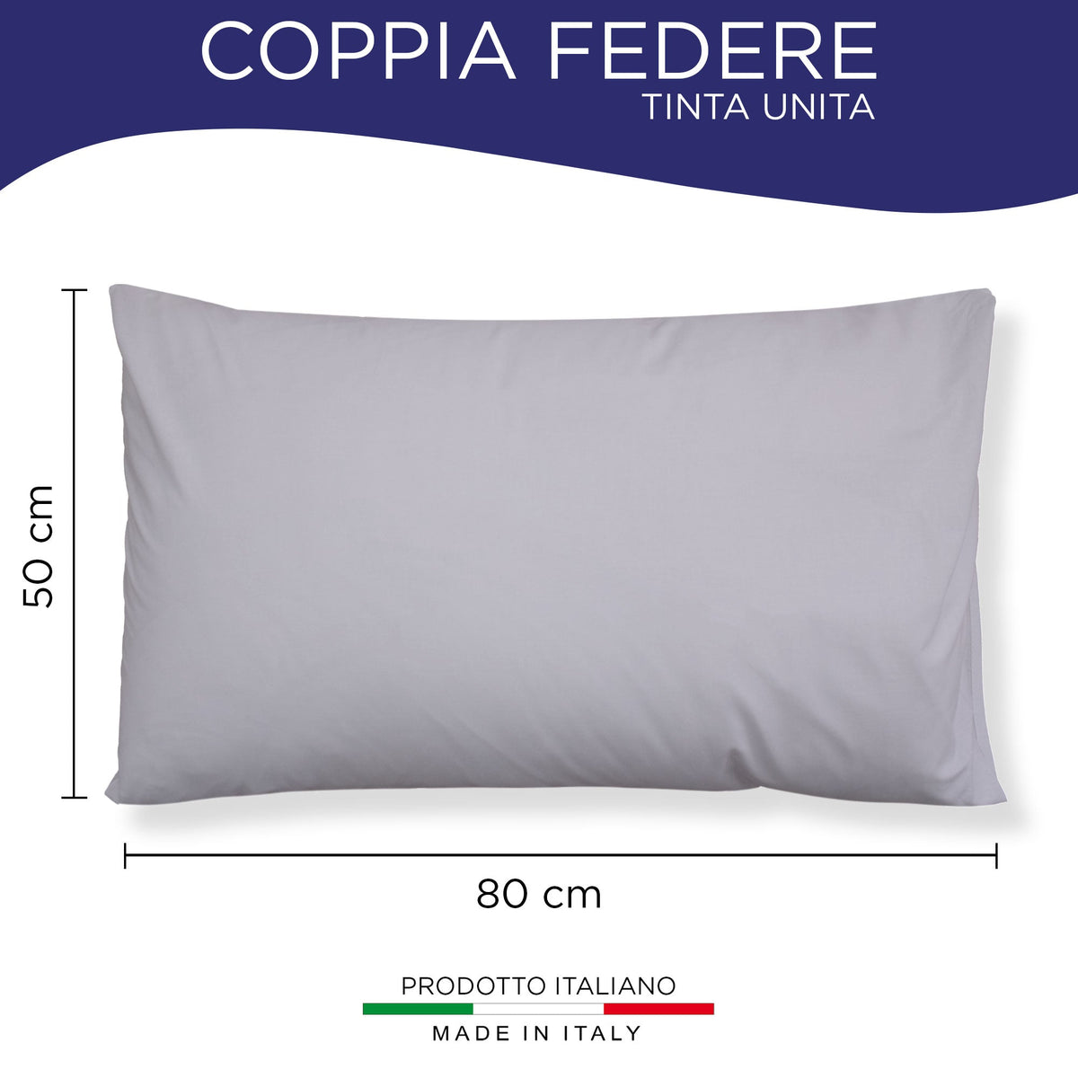 Pair of plain pillowcases 6860
