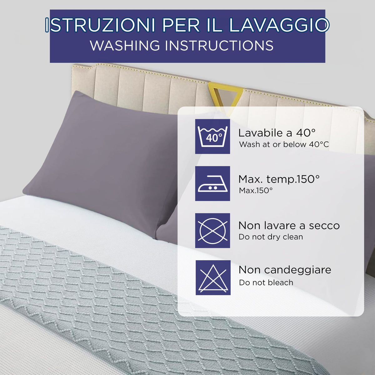 Pair of plain pillowcases 6860