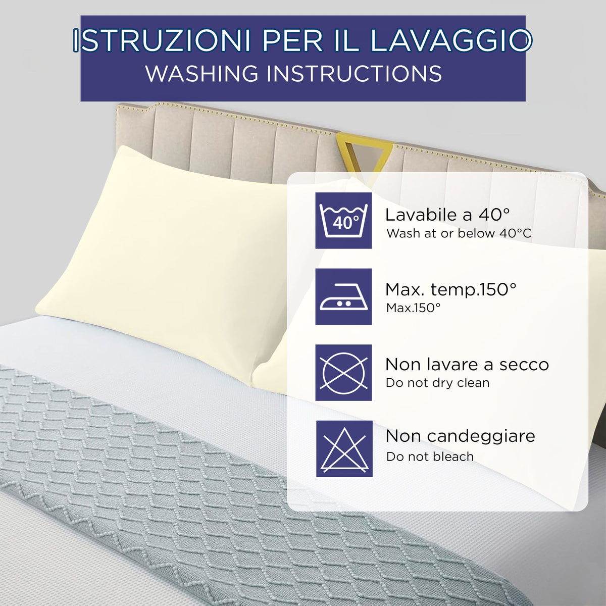 Pair of plain pillowcases 6860