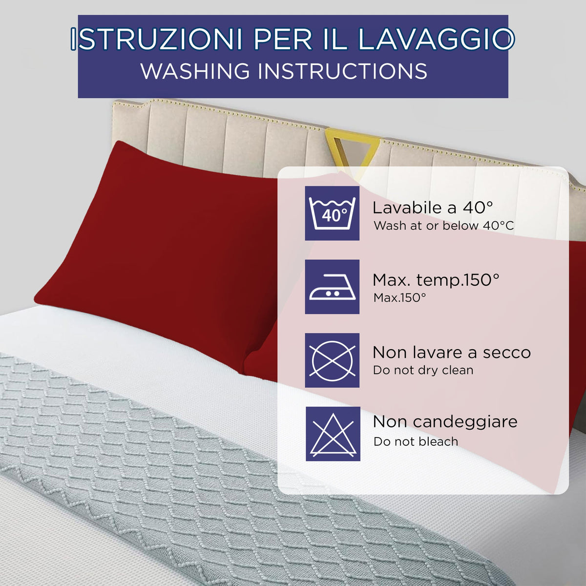Pair of plain pillowcases 6860