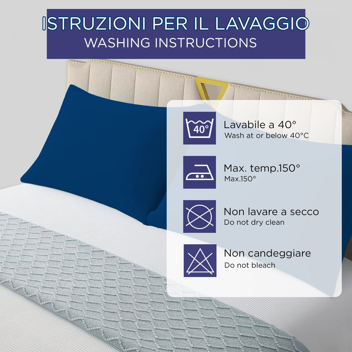 Pair of plain pillowcases 6860