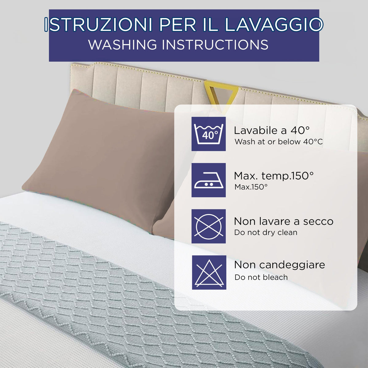 Pair of plain pillowcases 6860