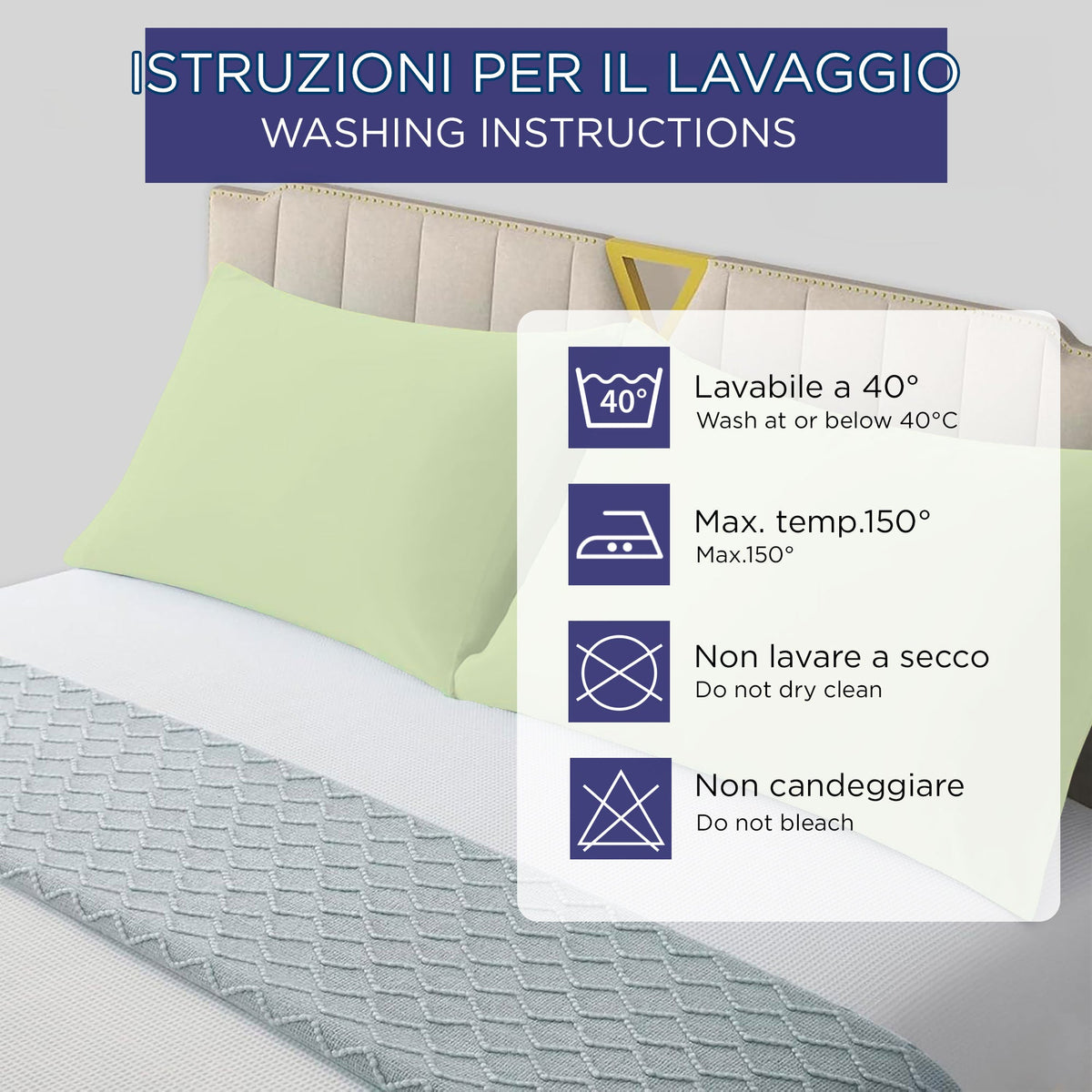 Pair of plain pillowcases 6860