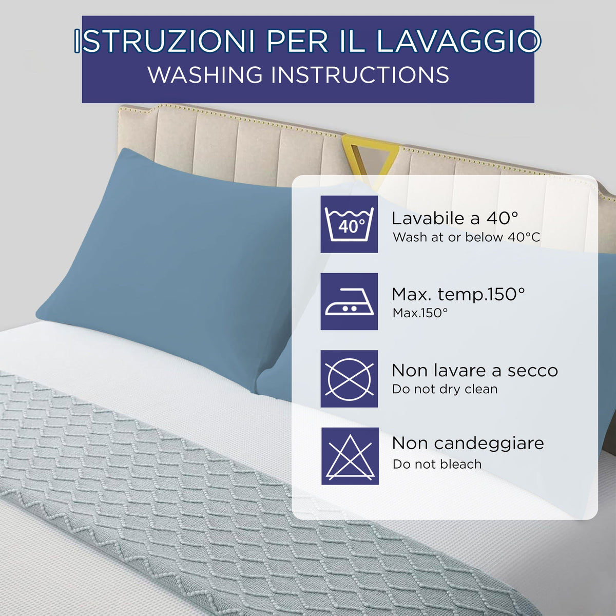 Pair of plain pillowcases 6860