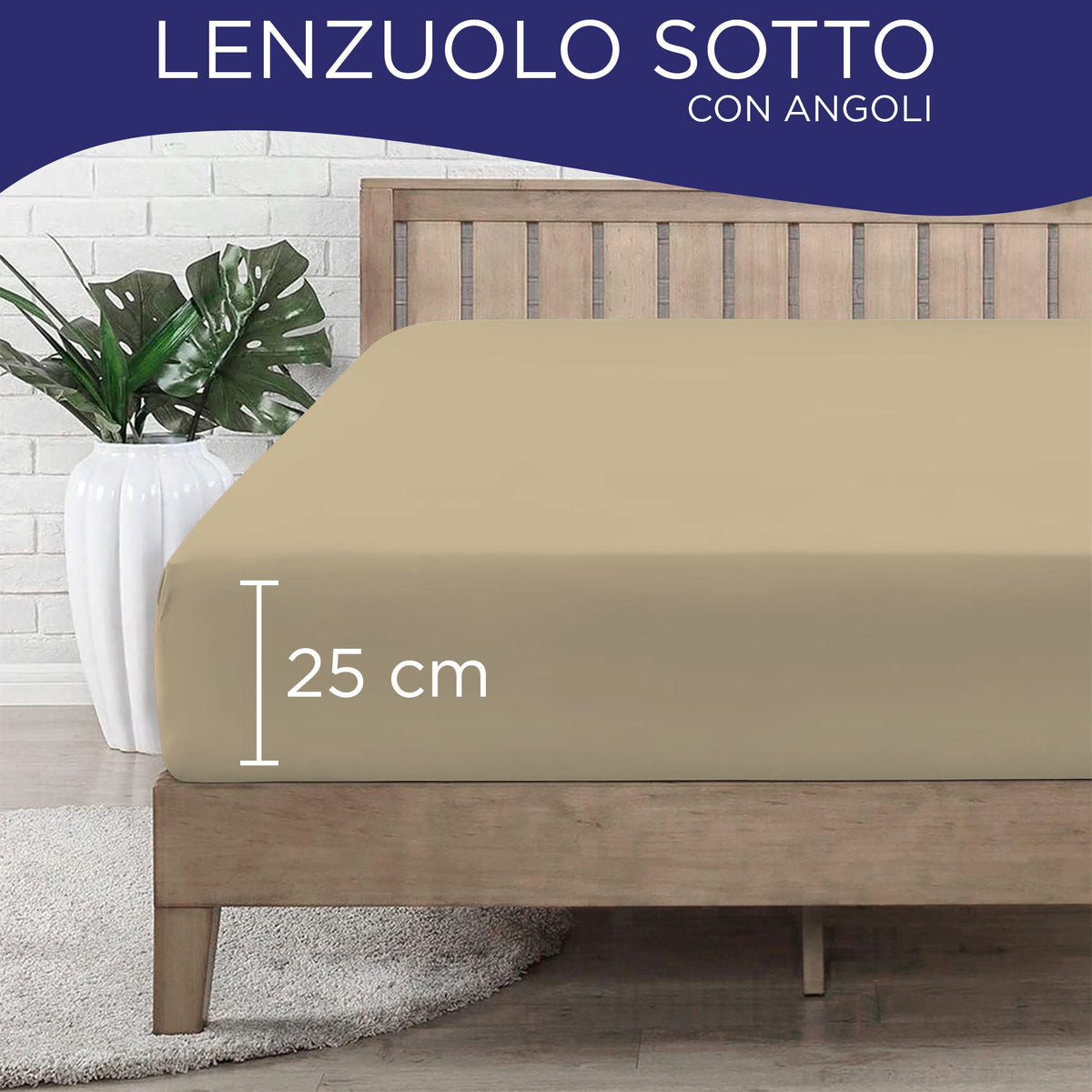 Fitted single jersey sheet solid color 6861