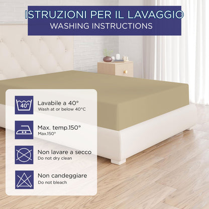 Fitted single jersey sheet solid color 6861