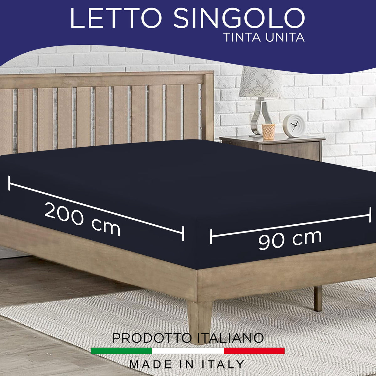 Fitted single jersey sheet solid color 6861