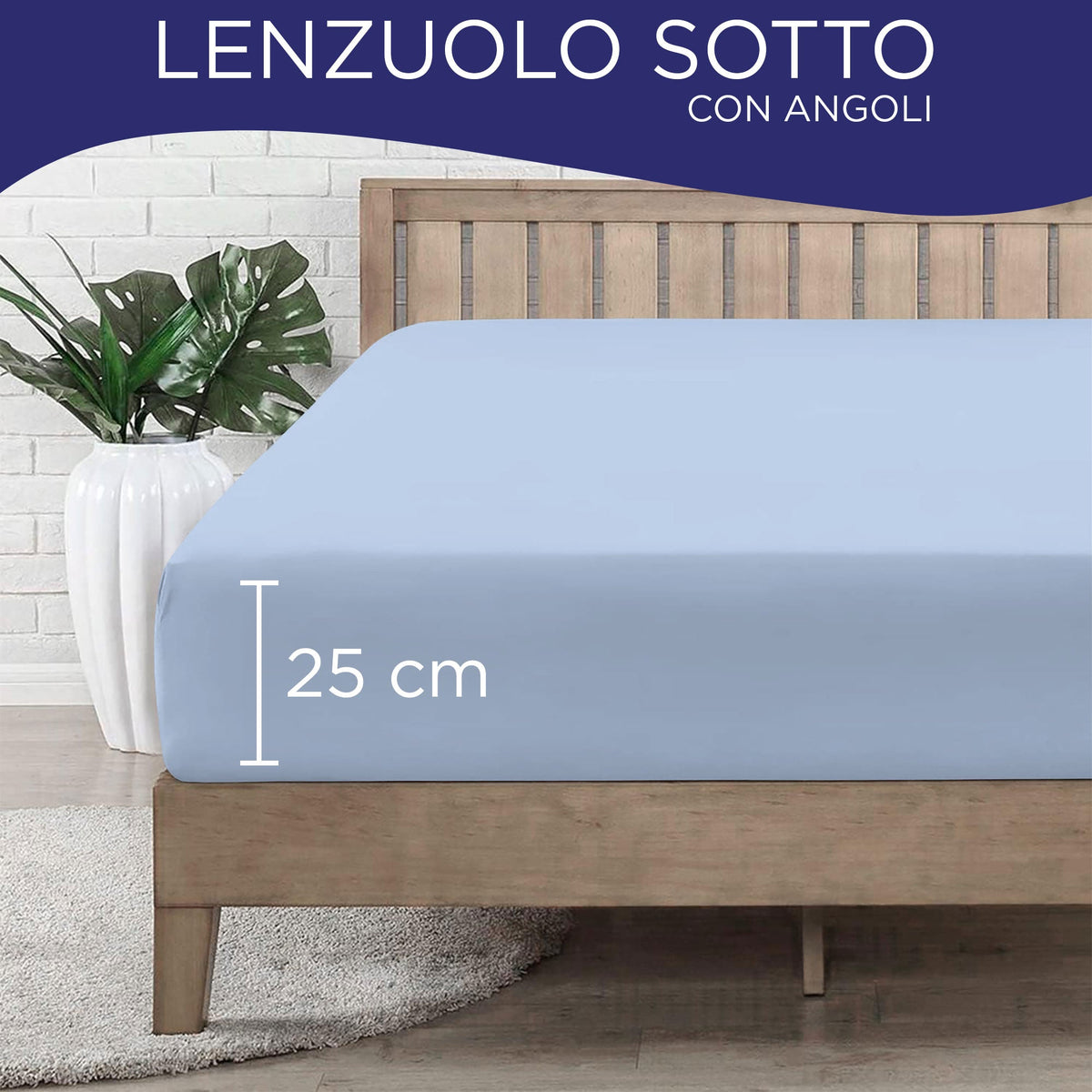 Fitted single jersey sheet solid color 6861