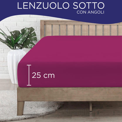Fitted single jersey sheet solid color 6861