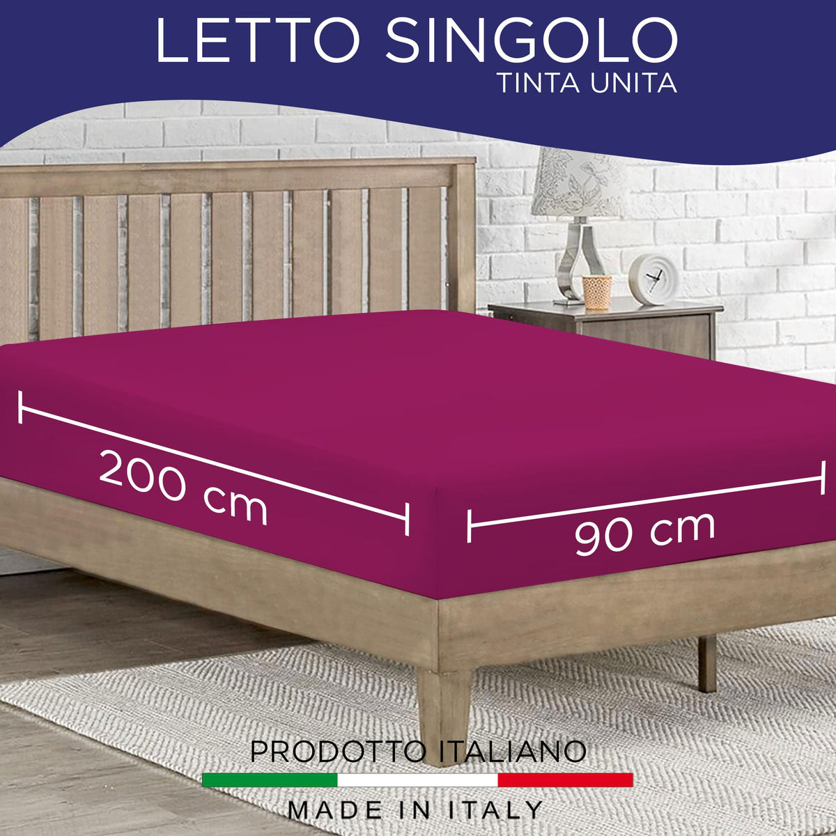 Fitted single jersey sheet solid color 6861