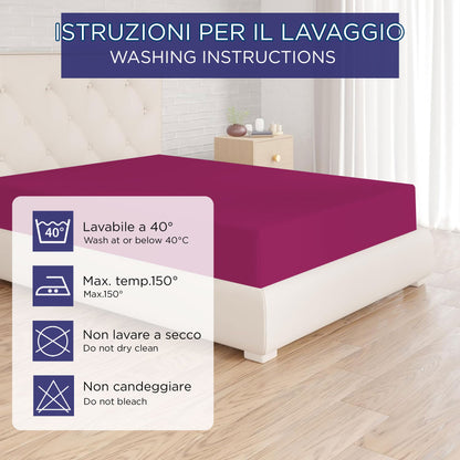Fitted single jersey sheet solid color 6861