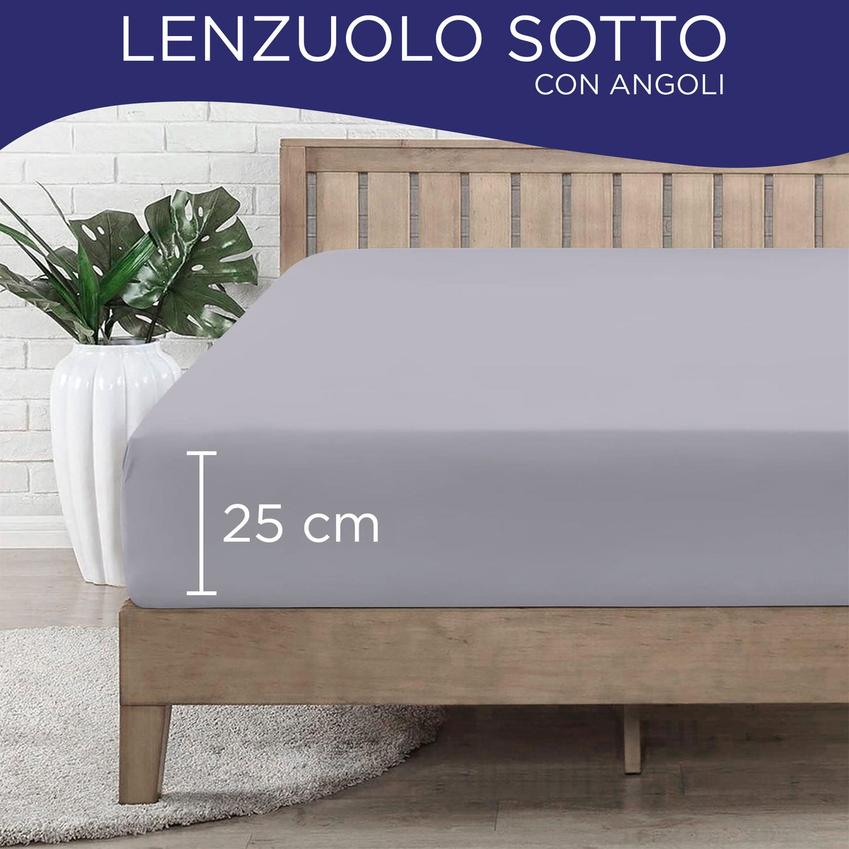 Fitted single jersey sheet solid color 6861