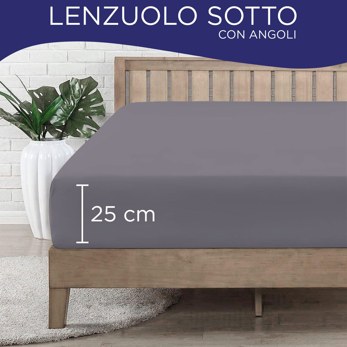 Fitted single jersey sheet solid color 6861
