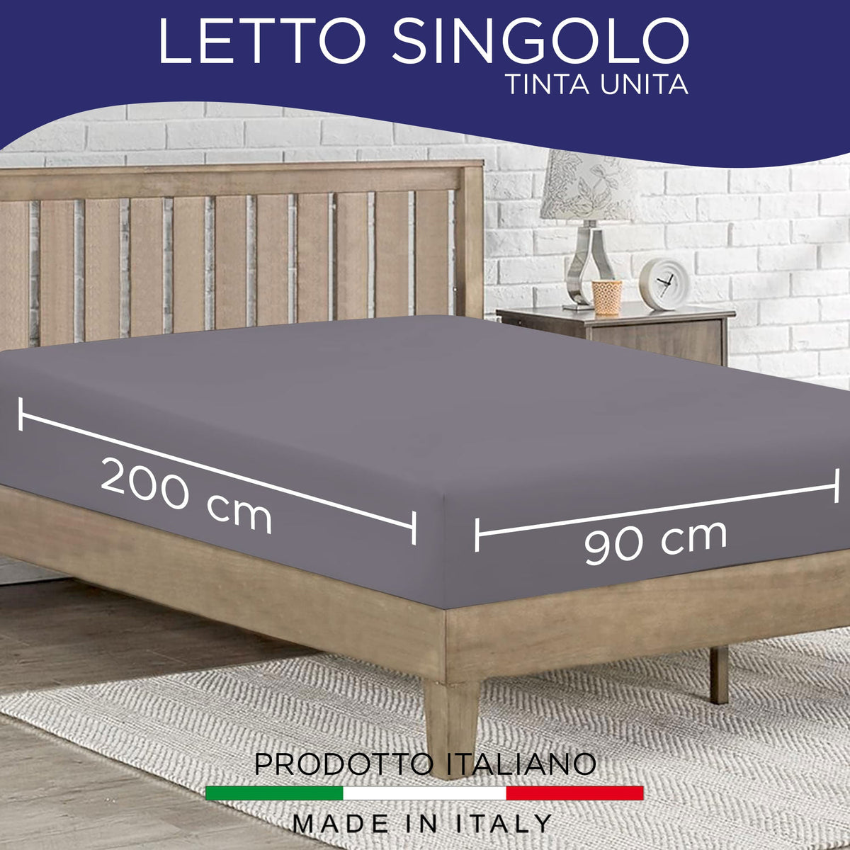 Fitted single jersey sheet solid color 6861