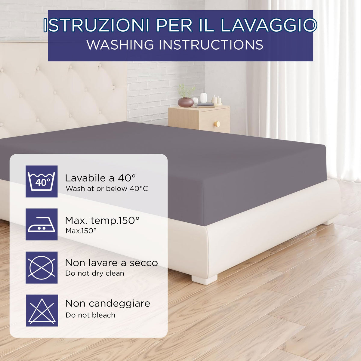 Fitted single jersey sheet solid color 6861