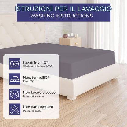 Fitted single jersey sheet solid color 6861