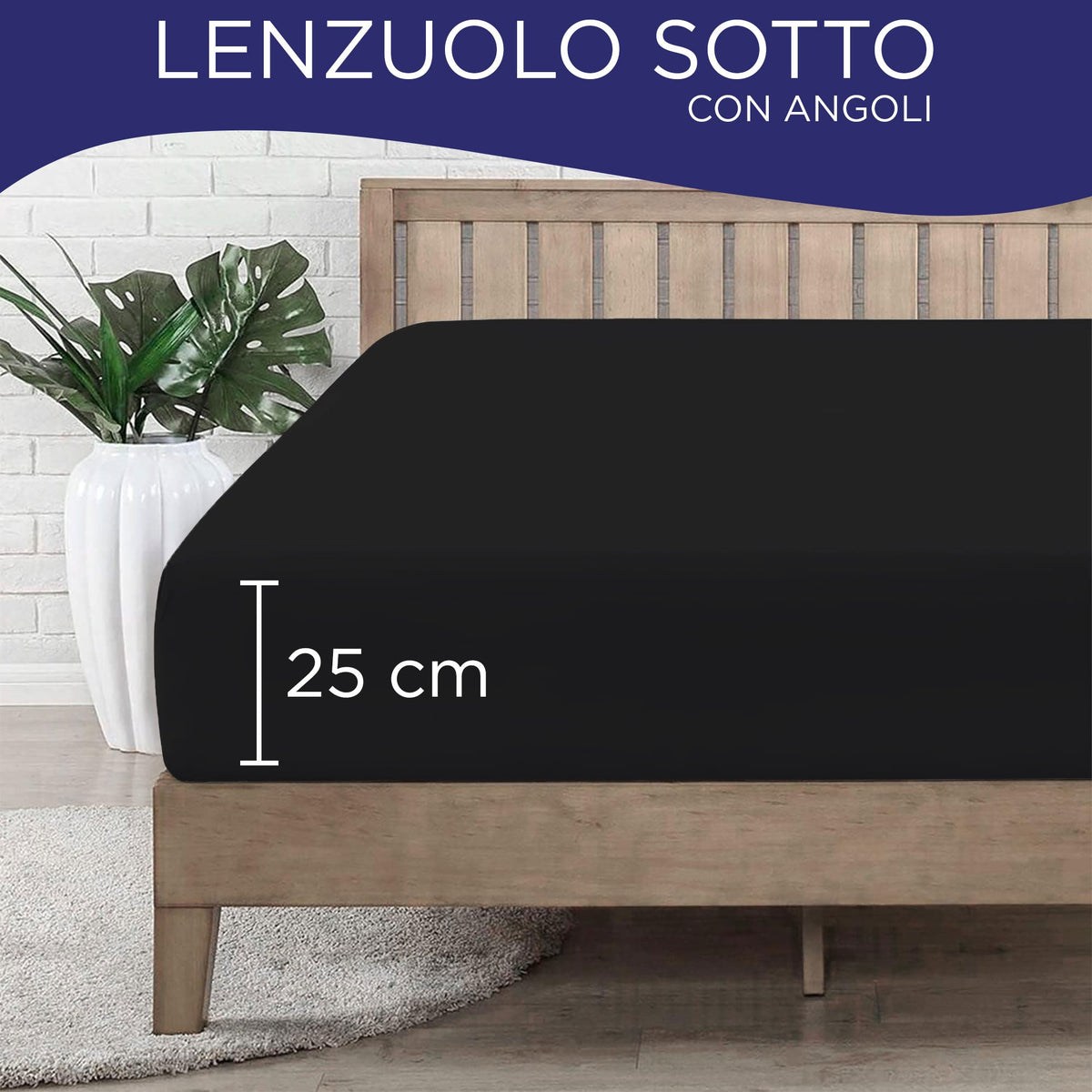 Fitted single jersey sheet solid color 6861
