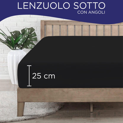 Fitted single jersey sheet solid color 6861