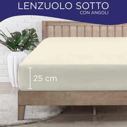 Fitted single jersey sheet solid color 6861