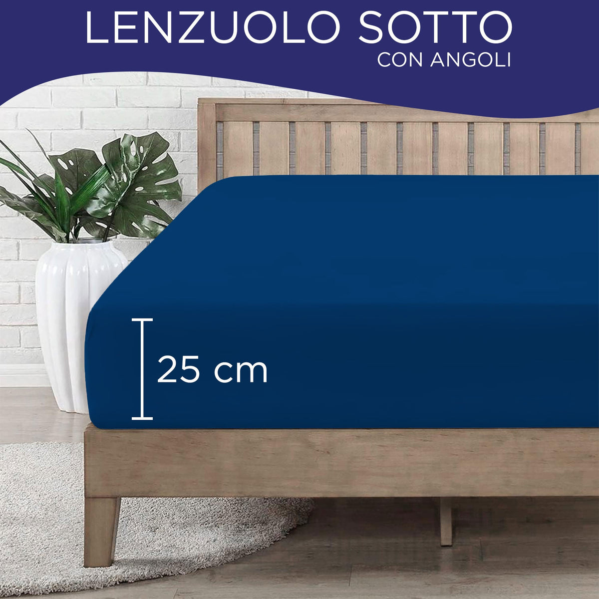 Fitted single jersey sheet solid color 6861